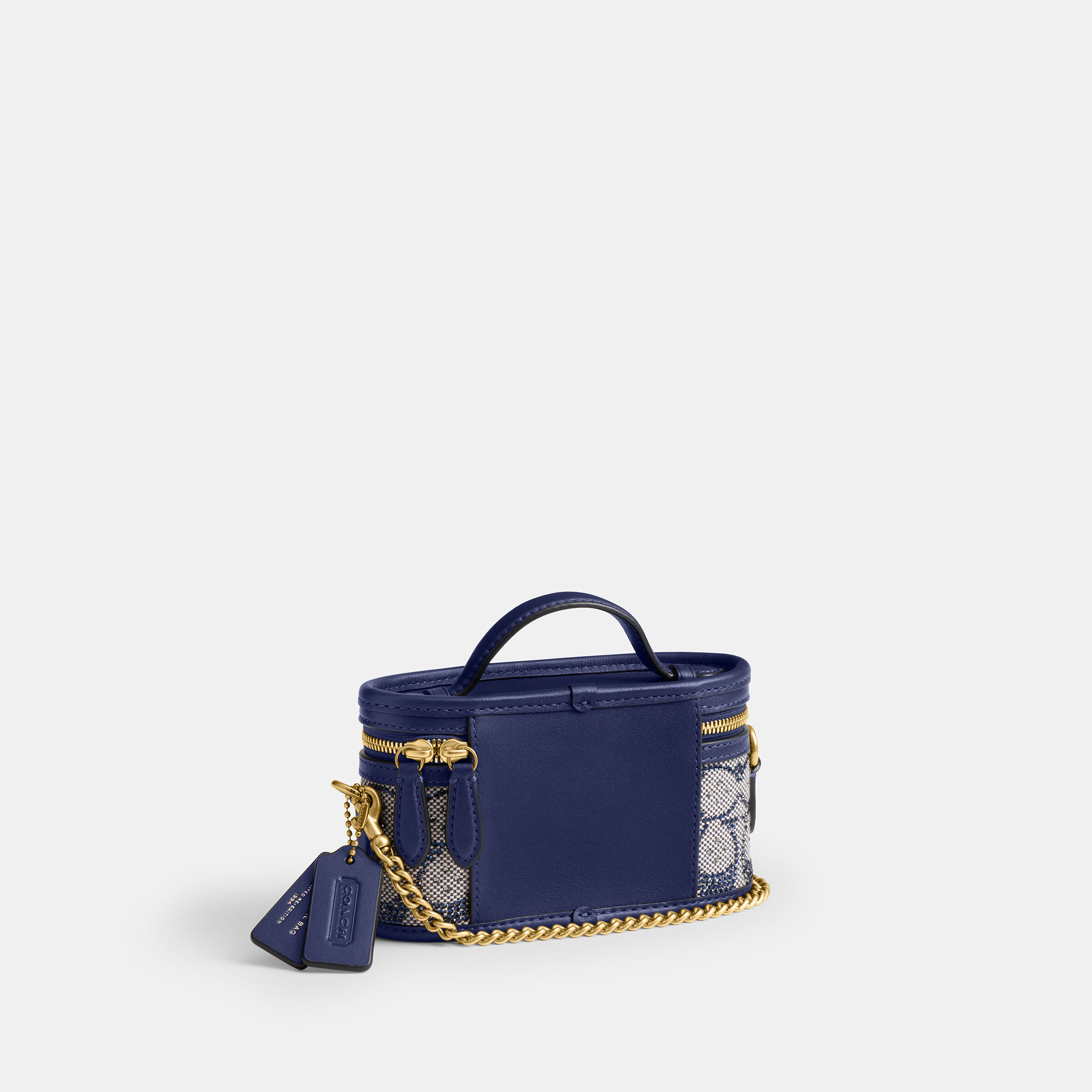 Buy COACH Crystal Signature Jacquard Trail Bag 15 Blue Online in UAE