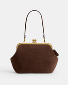 Suede Kisslock Frame Bag 27