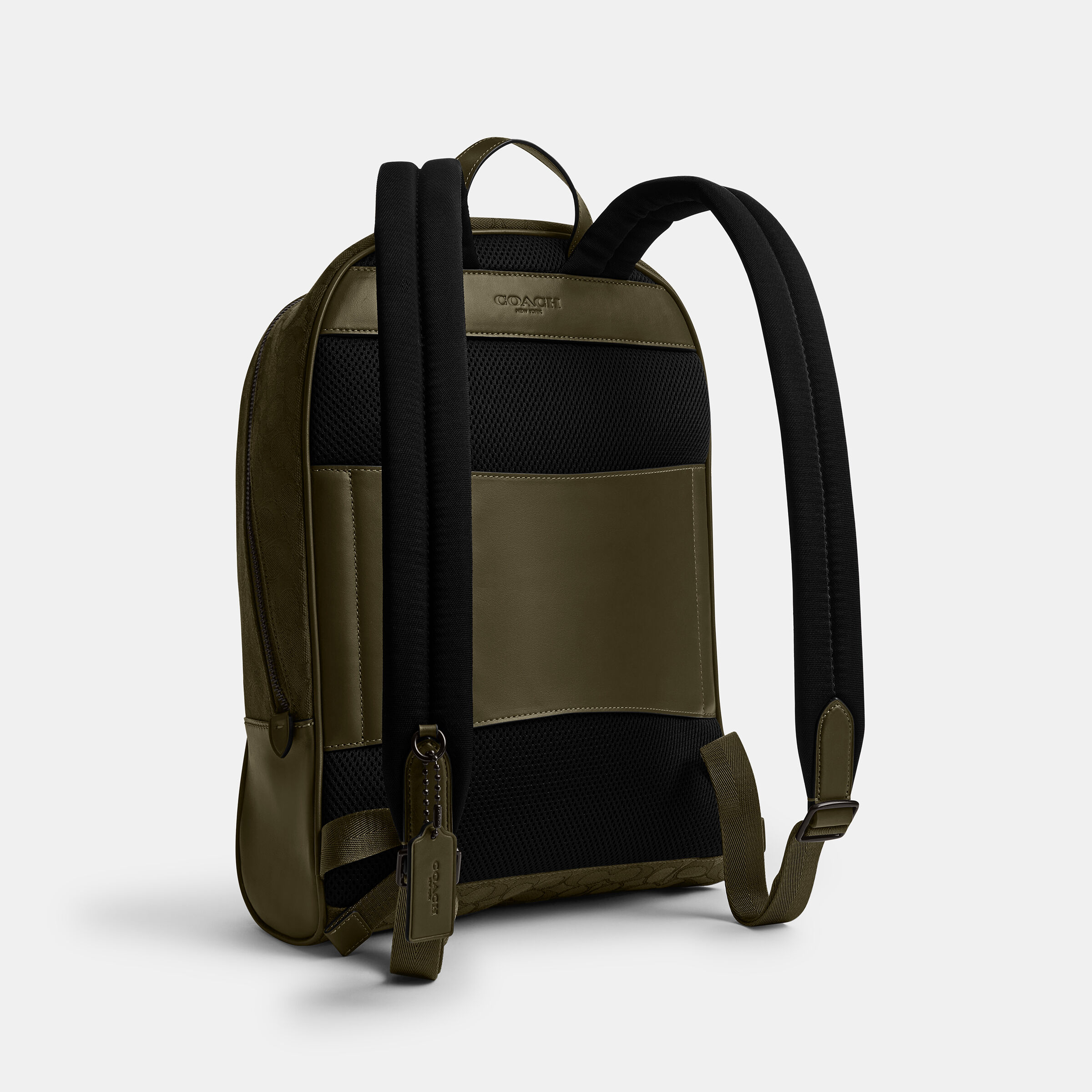 Buy COACH Theo Backpack In Signature Jacquard 27 Green Online in UAE