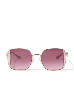 Horse And Carriage Metal Oversized Square Sunglasses