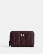 Essential Small Zip Around Card Case With Pillow Quilting