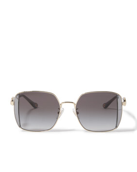 Horse And Carriage Metal Oversized Square Sunglasses