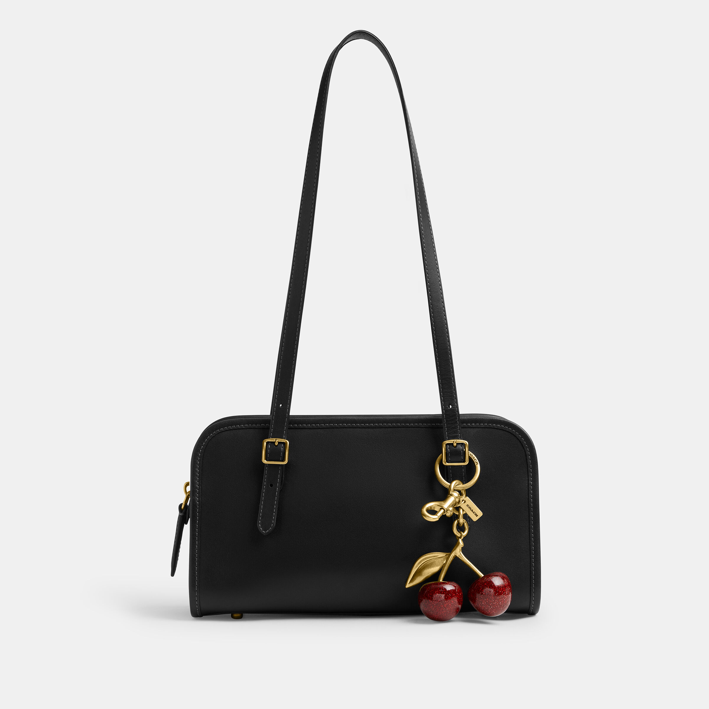 Coach SIG 605 Satchel ブラック Double Zip Shoulder Bag In Signature Canvas (Coach C0696)