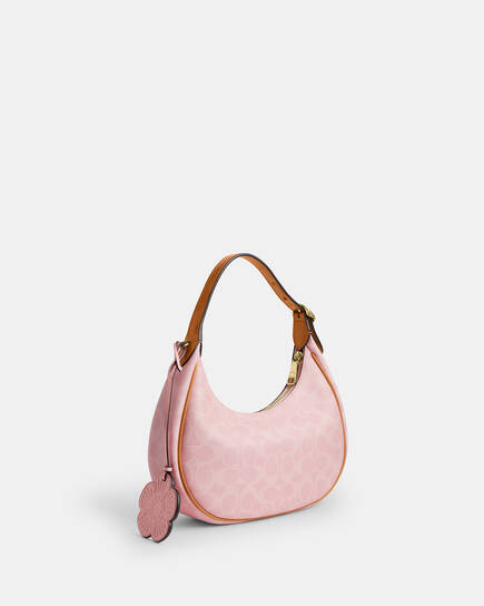 Buy COACH Emily Shoulder Bag In Signature Canvas With Charms Pink 