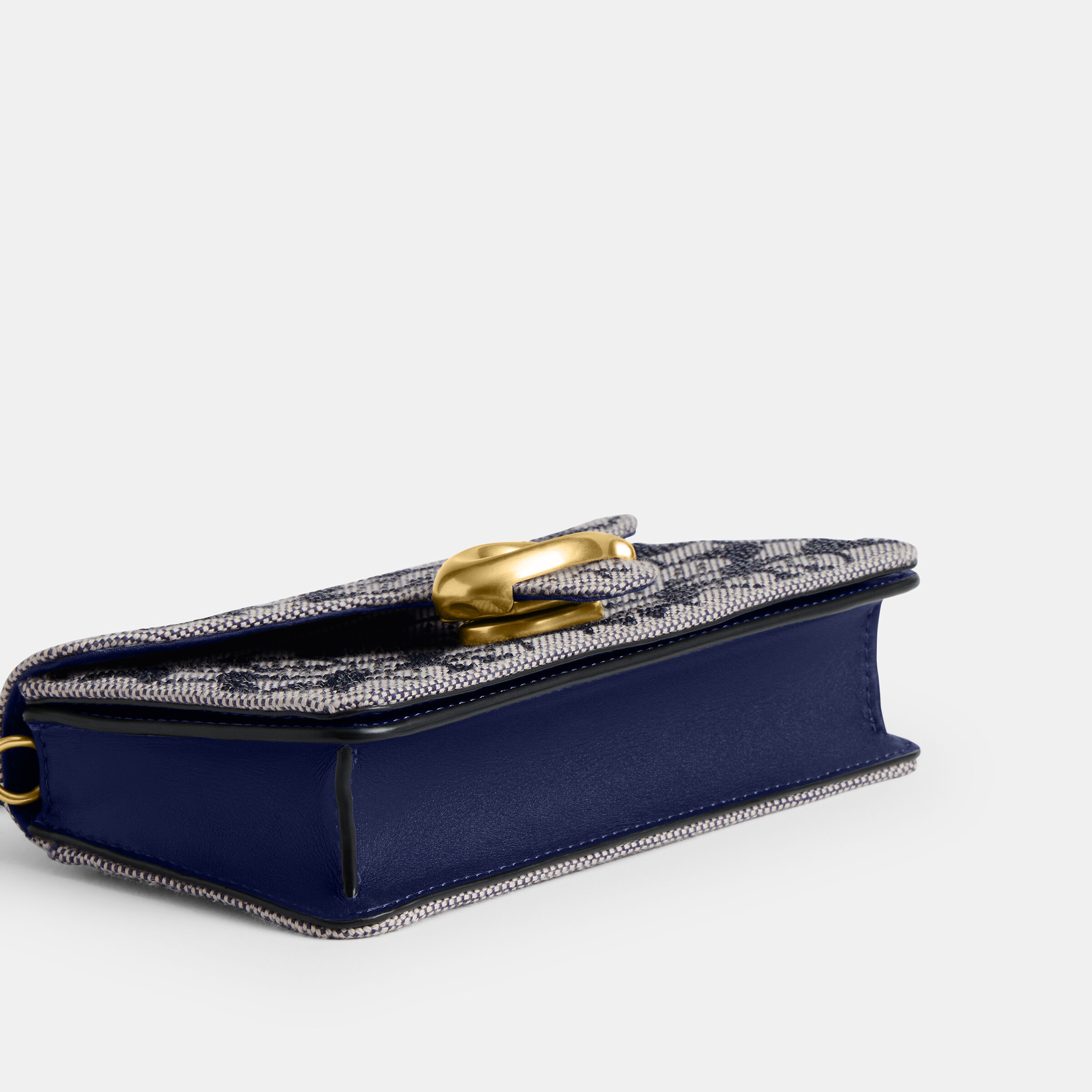 Buy COACH Crystal Signature Jacquard Tabby Chain Crossbody 19 Blue