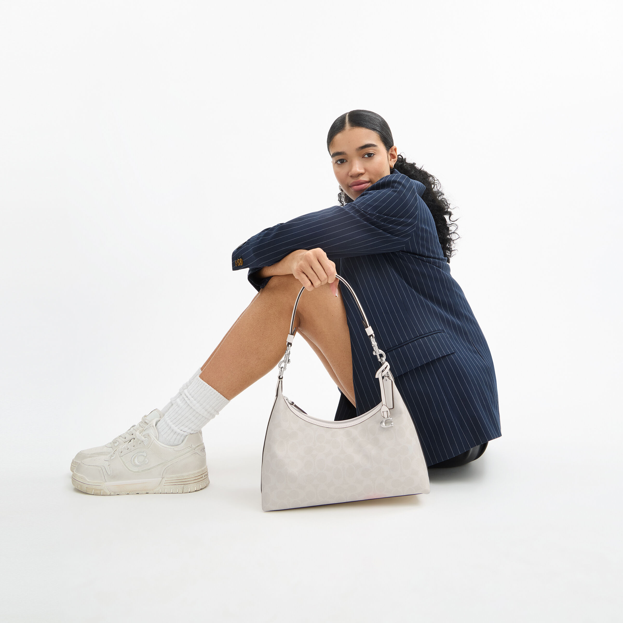 Buy COACH Juliet Shoulder Bag In Signature Canvas WHITE Online in UAE