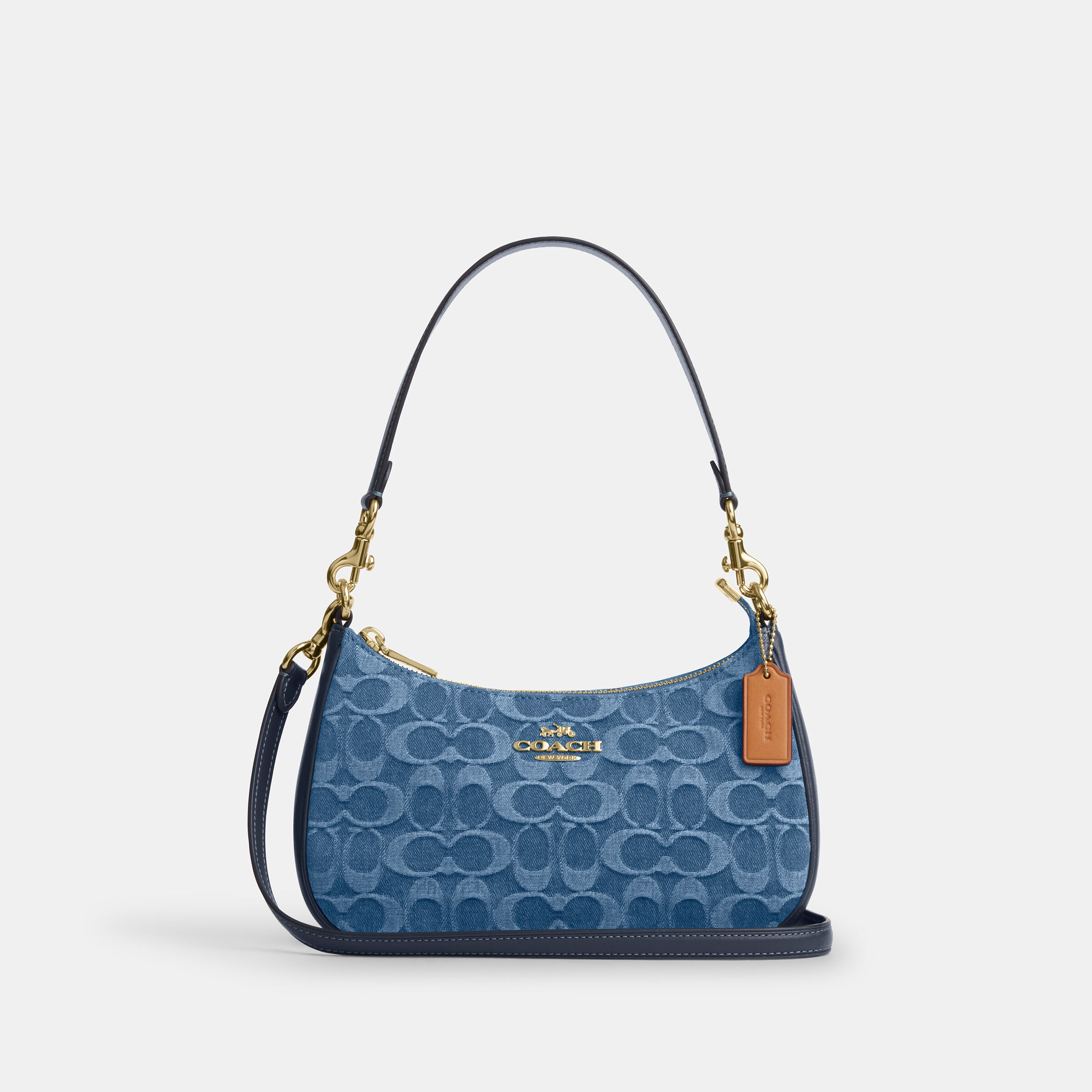 バッグ COACH Signature Shoulder Bag Denimu REZA Buy COACH Teri Shoulder Bag In Denim Signature Blue Online in UAE