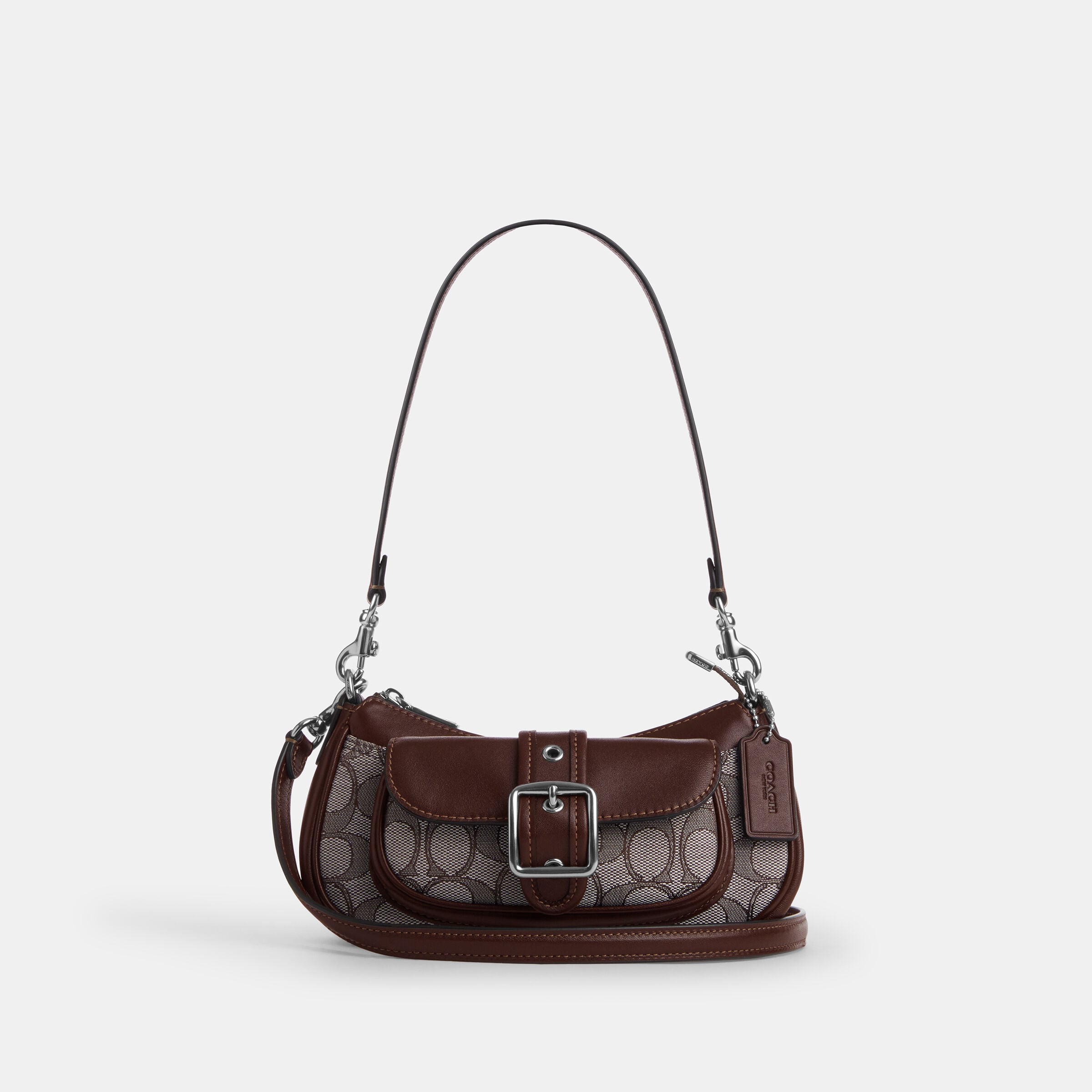 Buy COACH Ashton Mini Shoulder Bag In Signature Jacquard Brown