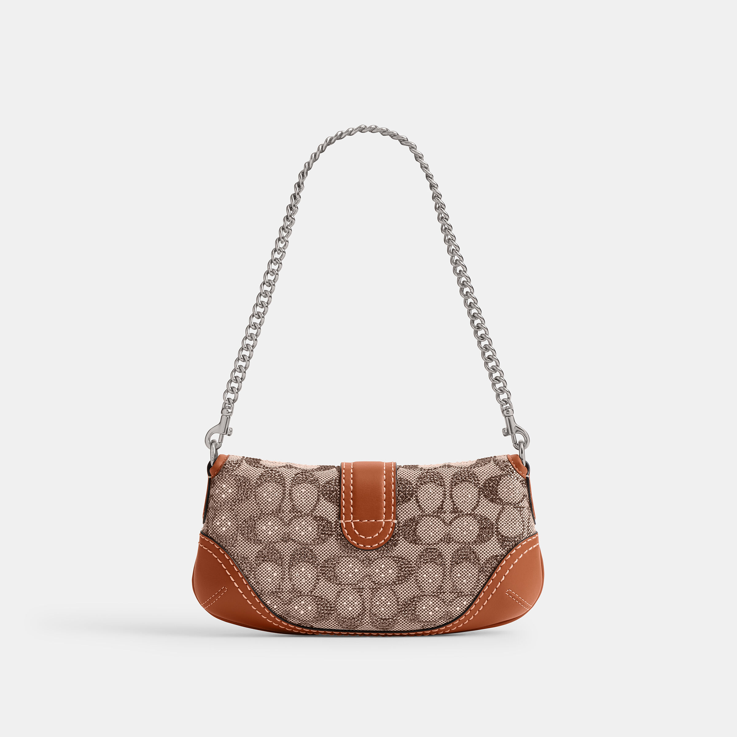 バッグ COACH signature bag soho buckle belt Buy COACH Soho Bag 25 In Crystal Signature Jacquard Brown Online