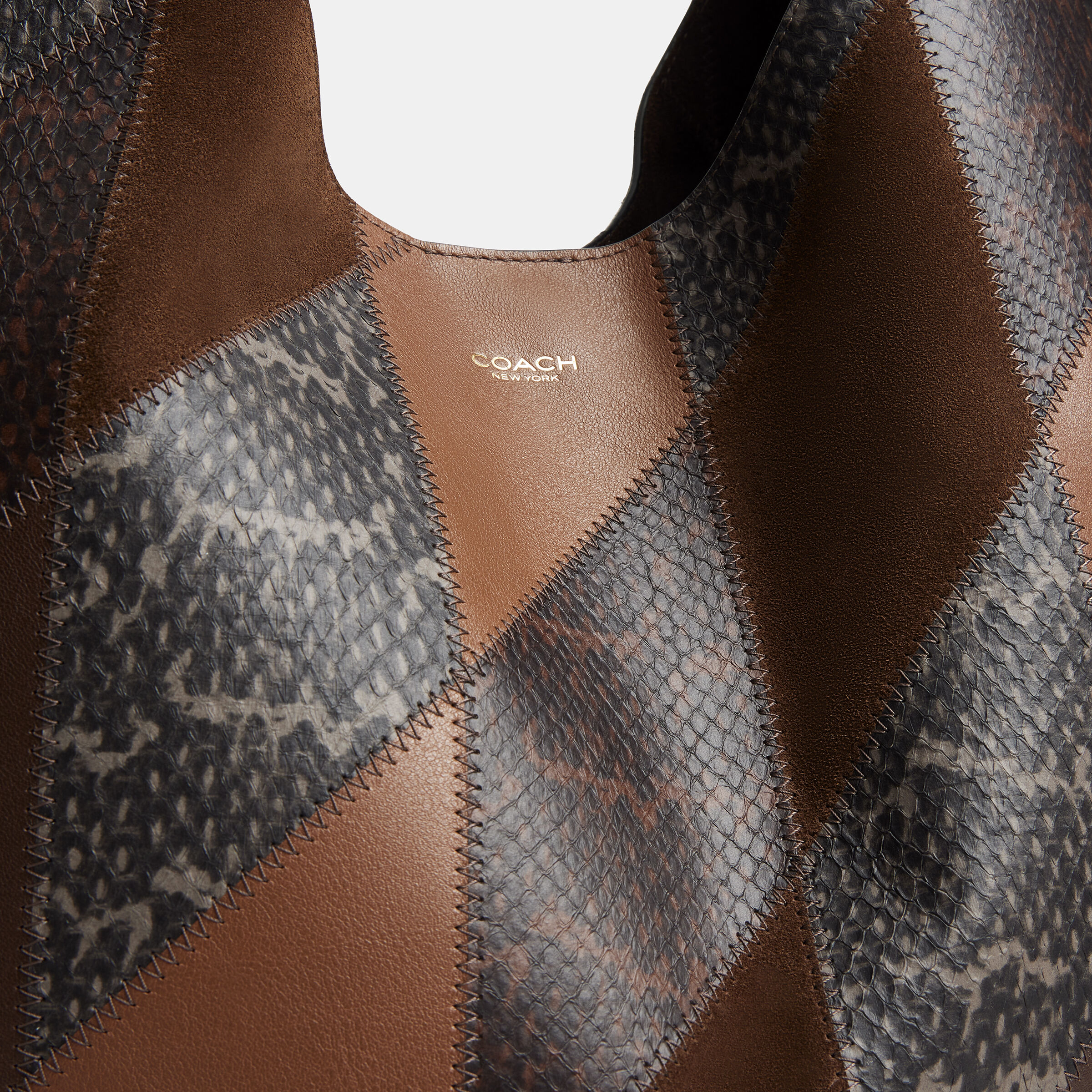 Buy COACH Brooklyn Shoulder Bag 39 With Snakeskin Patchwork DARK