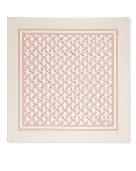 Horse And Carriage Print Silk Square Scarf