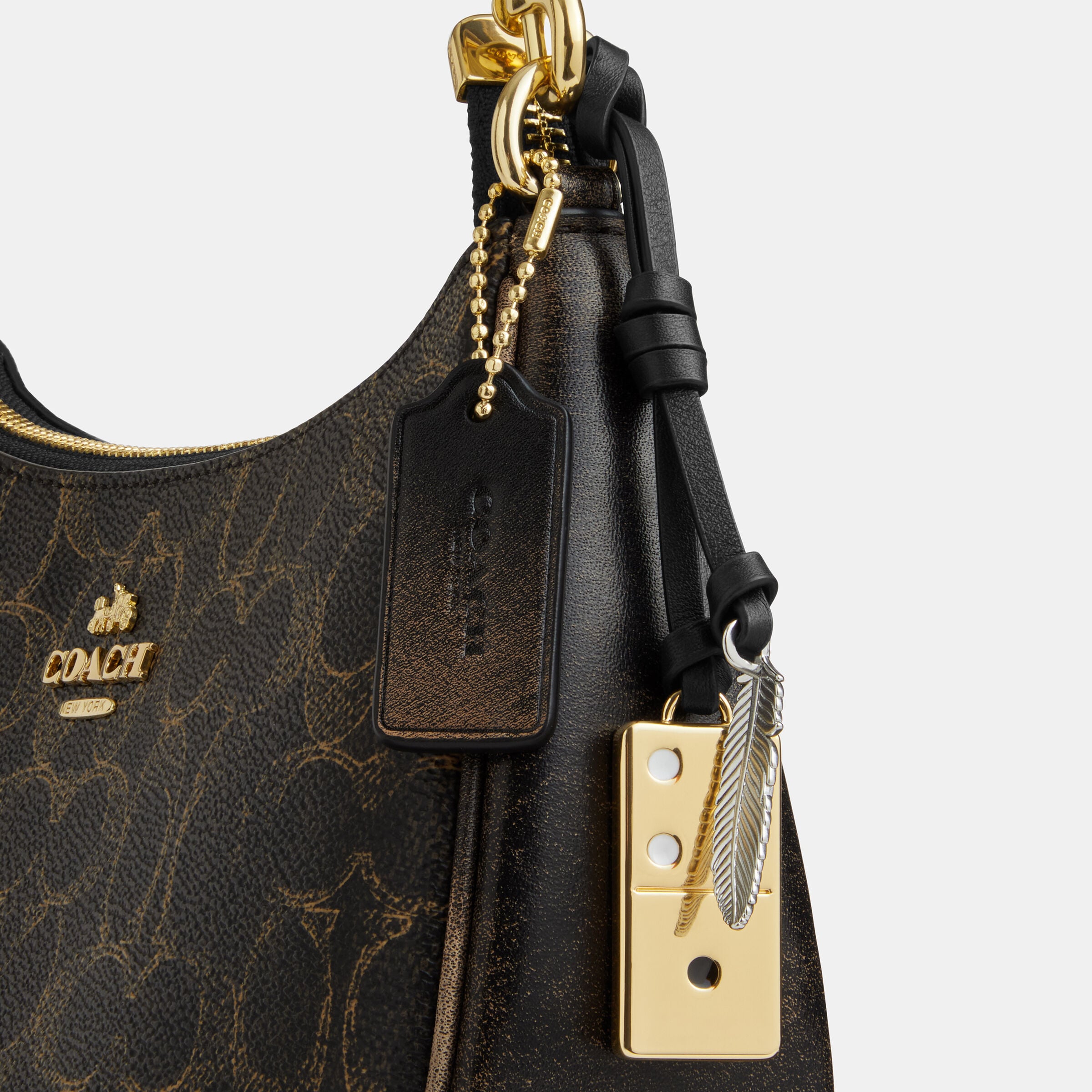 Buy COACH Teri Shoulder Bag In Loved Signature Canvas With Charms