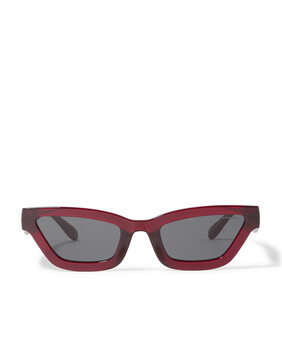 Quilted Narrow Cat Eye Sunglasses