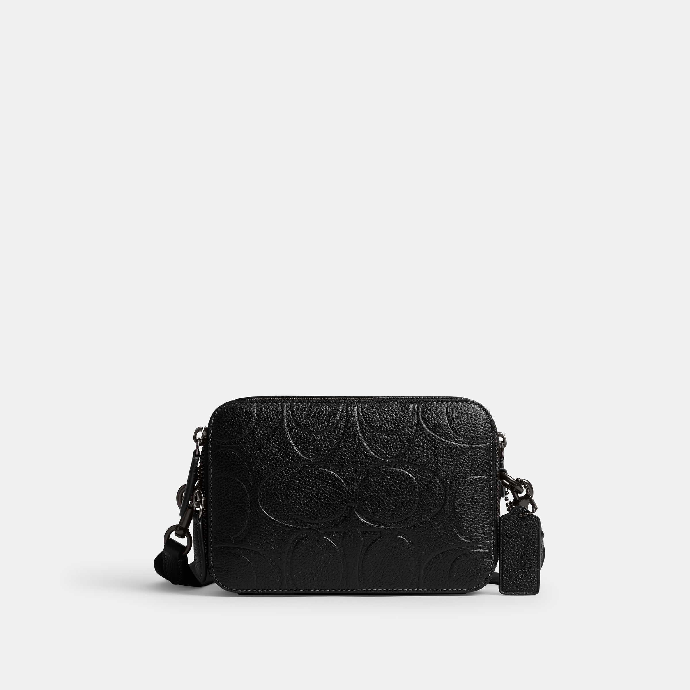 Buy COACH Charter Crossbody Bag 19 In Maxi Signature Leather Black