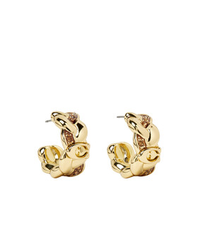 أقراط هاجي بشعار الماركة بتصميم مجدول