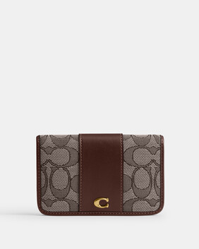 Essential Slim Card Case In Signature Jacquard