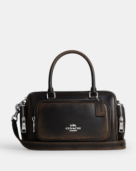 Rowan Satchel Bag With Pockets In Loved Leather