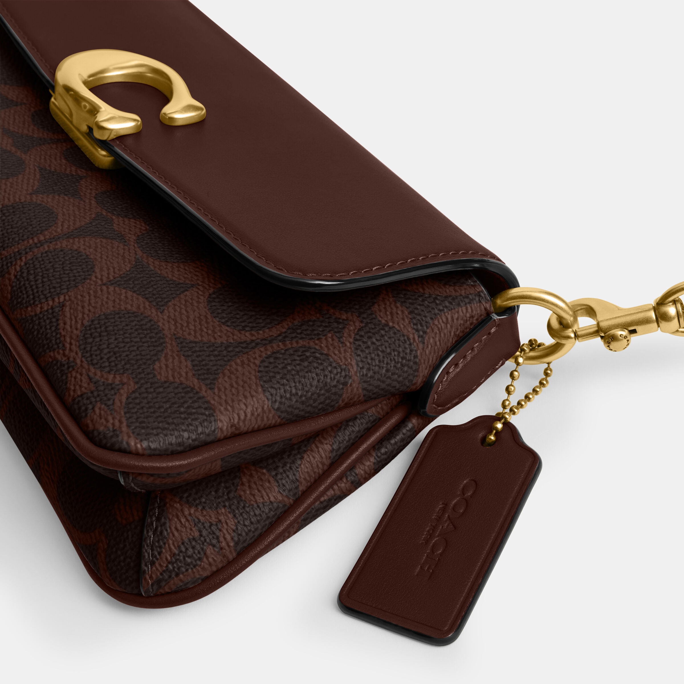 Buy COACH Jet Shoulder Bag In Signature Canvas DARK BROWN Online