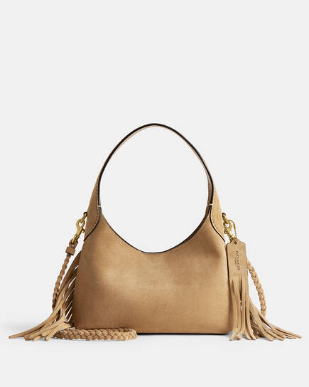 Buy COACH Brooklyn Shoulder Bag 23 With Fringe 23 BEIGE Online in UAE